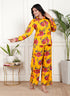 Yellow Floral  Shirt Style Co-ord Set